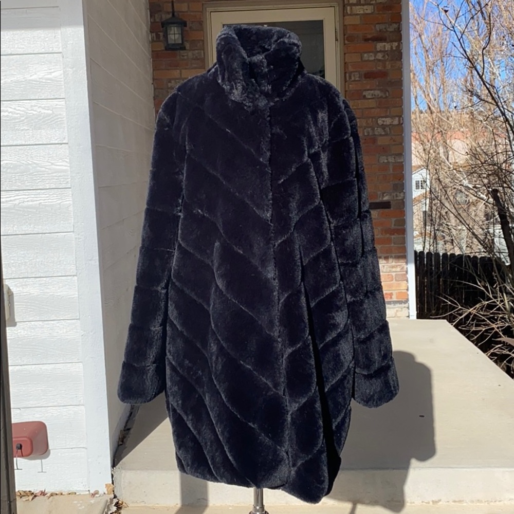 Cole Haan Faux Fur Coat XL